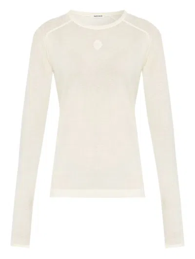 BY MALENE BIRGER LOGO-EMBROIDERED LONG-SLEEVE TOP