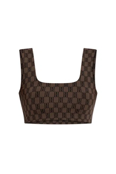 By Malene Birger Logo-jacquard Top In Brown