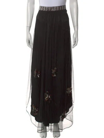 Pre-owned By Malene Birger Long Skirt In Black