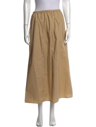 Pre-owned By Malene Birger Long Skirt W/ Tags In Gold
