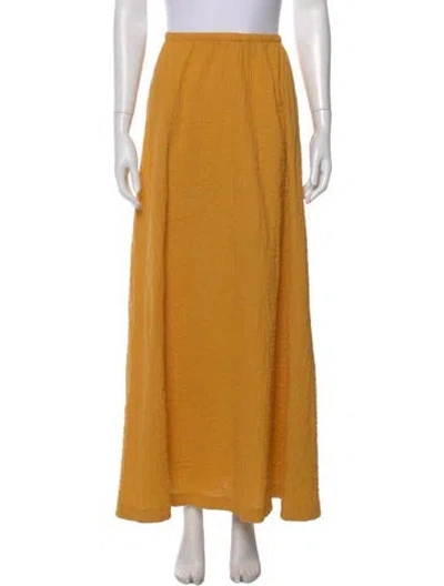 Pre-owned By Malene Birger Long Skirt In Yellow
