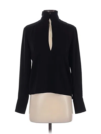 Pre-owned By Malene Birger Long Sleeve Blouse In Black