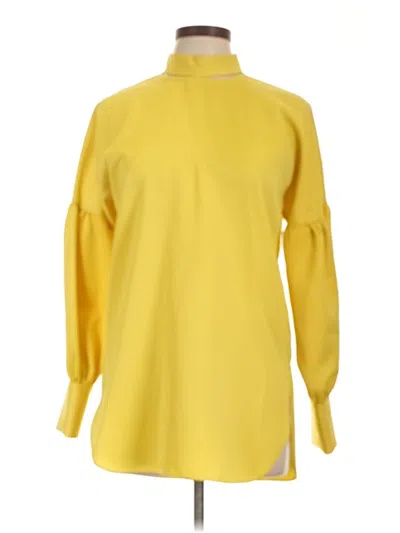Pre-owned By Malene Birger Long Sleeve Blouse In Yellow