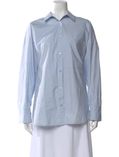 Pre-owned By Malene Birger Long Sleeve Button-up Top