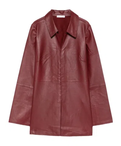 By Malene Birger Alleys Collared-panelled Shirt In Brown