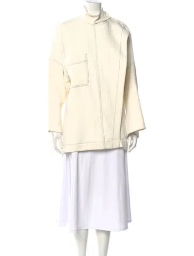 Pre-owned By Malene Birger Long Sleeve Top In Neutral