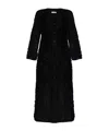 By Malene Birger Susenne Textured Vegan Fur Maxi Dress In Black