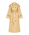 By Malene Birger Alanis Double-breasted Cotton Twill Trench Coat In Nude