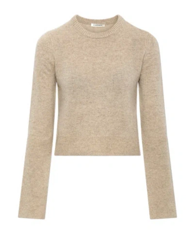 By Malene Birger Hannah Ribbed-knit Sweater In Neutral
