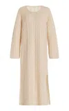 By Malene Birger Lovella Cable-knit Maxi Dress In Oyster Gray
