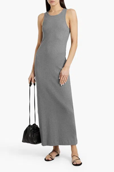 By Malene Birger Lovelo Ribbed Tank Maxi Dress In Grey Melange