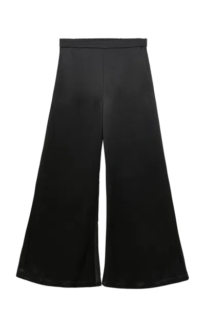 By Malene Birger Lucee Satin Wide-leg Pants In Black