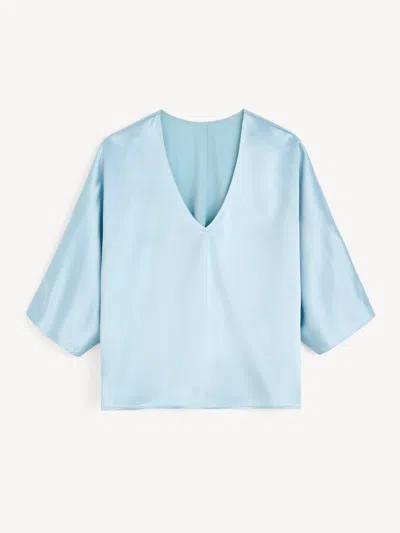 By Malene Birger Lucia Satin Blouse In Blue