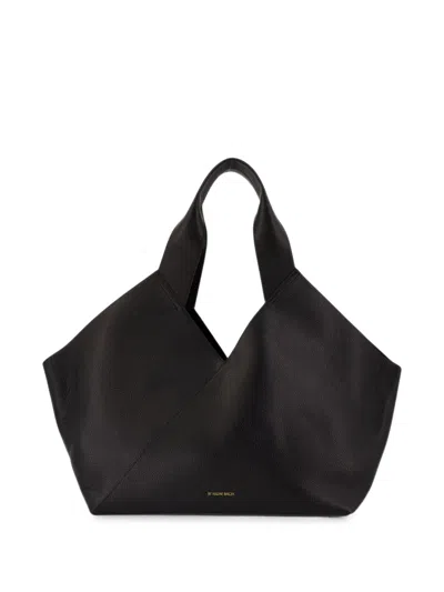 By Malene Birger Lucile Leather Tote Bag In Black