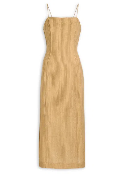 By Malene Birger Lucille Plissé Lyocell-blend Midi Dress