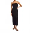 By Malene Birger Lucille Square Neck Midi Dress In Black In Black