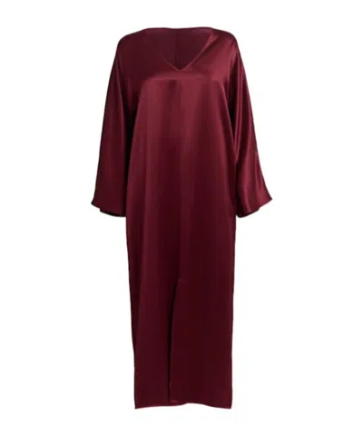 By Malene Birger Lucina Satin Midi Dress In Red