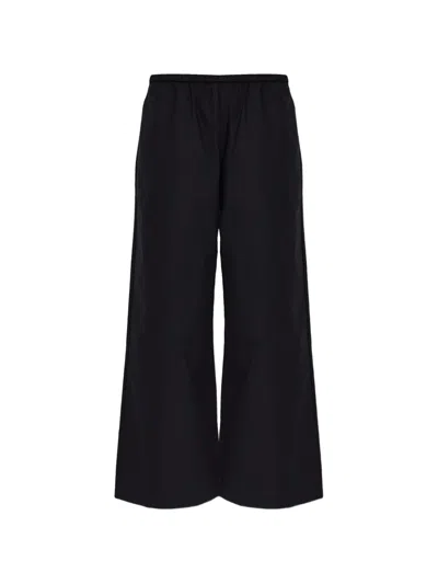 By Malene Birger Luisa High-waist Cotton Trousers In Black