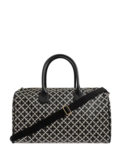 By Malene Birger Lullu Geometric-print Weekend Bag In Black