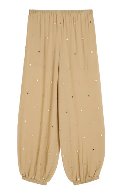 By Malene Birger Lumas Embellished Trousers In Nude