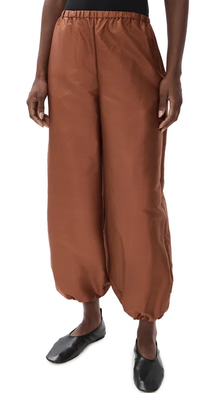 By Malene Birger Lumas Silk Trousers Brick