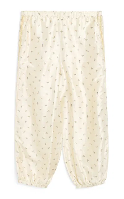 By Malene Birger Lumonas Printed Silk Pants In Mini Flower Print