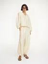 By Malene Birger Lumonas Printed Silk Pants In Mini Flower Print