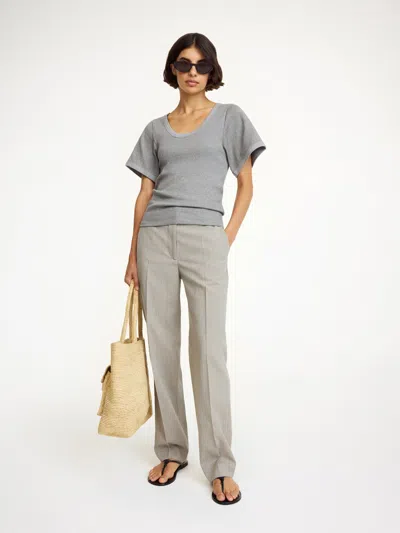 By Malene Birger Lunai T-shirt In Grey Melange