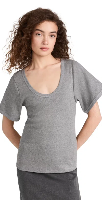 By Malene Birger Lunai Ribbed T-shirt In Grey