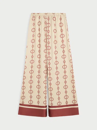 By Malene Birger Lunia High-waisted Trousers In Parisian Scarf Print