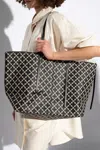 By Malene Birger Luze Shopper Mit Logo-print In Black