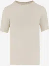 By Malene Birger Lyocell Blend T-shirt With Logo In Neutral