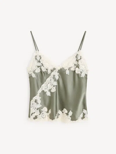 By Malene Birger Madeleine Satin Top In Green