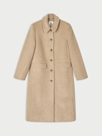 By Malene Birger Madera Midi Coat In Old Beige
