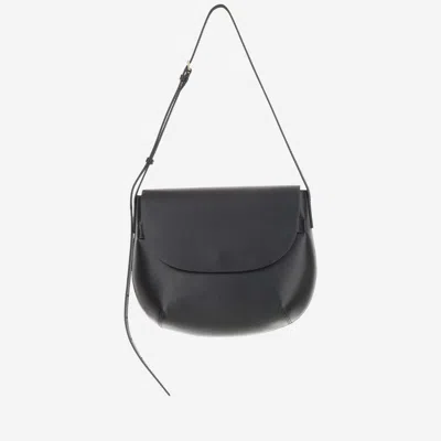 By Malene Birger Maellon Leather Shoulder Bag In Black