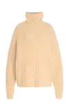 By Malene Birger Mag Turtleneck Ribbed Sweater In Neutral