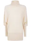 By Malene Birger Turtleneck Wool Sweater In Neutral