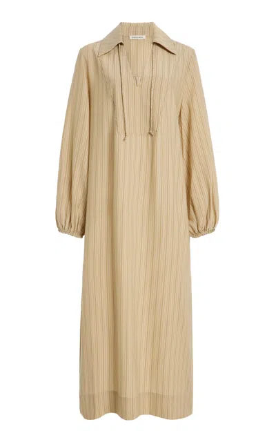 By Malene Birger Maisy Pleated Midi Dress In Neutral