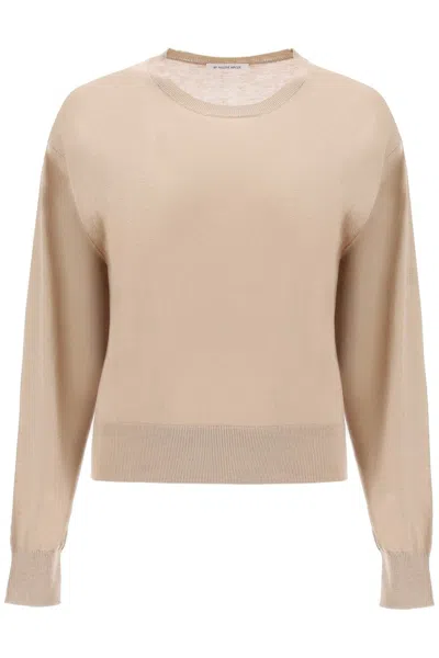 By Malene Birger Wool And Silk Blend Pullover Jumper By In Beige