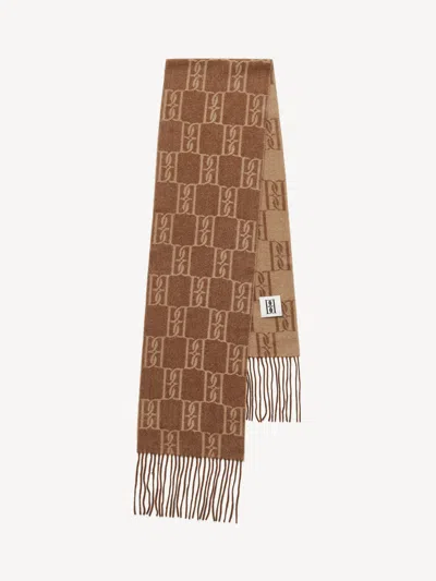 By Malene Birger Manno Wool Scarf In Bison