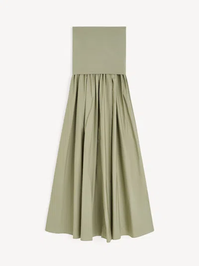 By Malene Birger Marc Organic Cotton Maxi Dress In Green