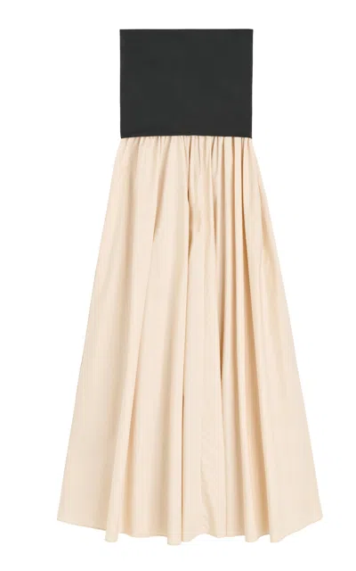 By Malene Birger Marc Strapless Cotton Midi Dress In Neutral