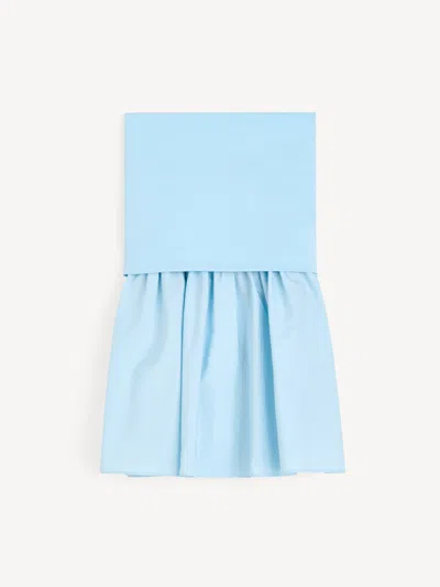 By Malene Birger Marcia Organic Cotton Mini Dress In Blue