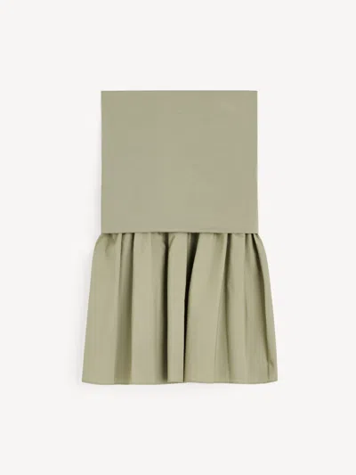By Malene Birger Marcia Organic Cotton Mini Dress In Green