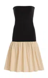 By Malene Birger Marcia Strapless Cotton Mini Dress In Black