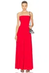 By Malene Birger Marciella Strapless Stretch-cotton Maxi Dress In Red