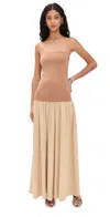 By Malene Birger Strapless Marciella Maxi Dress In Cornstalk