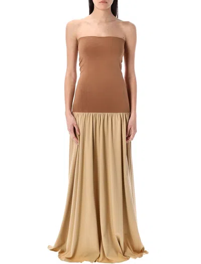 By Malene Birger Marciella Maxi Dress In Cl Cornstalk