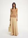 By Malene Birger Strapless Marciella Maxi Dress In Cornstalk