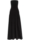 By Malene Birger Marciella Strapless Floor-length Flared Dress In Schwarz